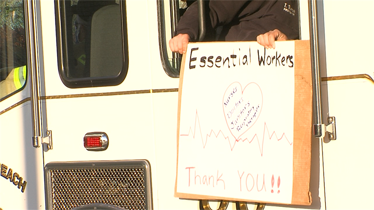Sussex County Fire Departments Show Appreciation for Medical Workers